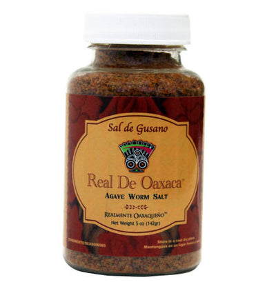 Sal de Gusano is a traditional Oaxacan spice made from sea salt, toasted and ground agave worms and variaty of died chiles
